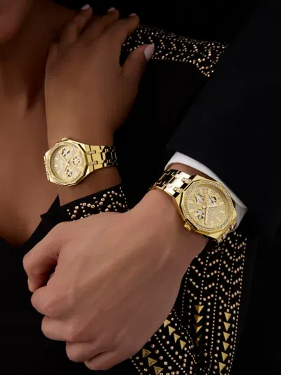 Guess Usa Kryptonite 42mm In Gold