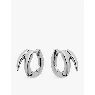Shaun Leane Womens Quill Mini Sterling-silver Hoop Earrings In Metallic
