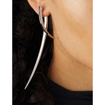 Shaun Leane Womens Sabre Cross-over Sterling-silver Earrings In Metallic