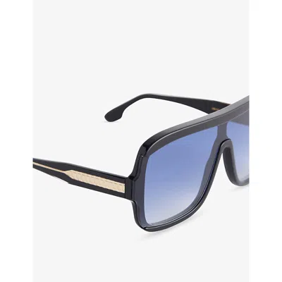Victoria Beckham Womens Black Grad Vb673s Rectangle-shaped Acetate Sunglasses In Black