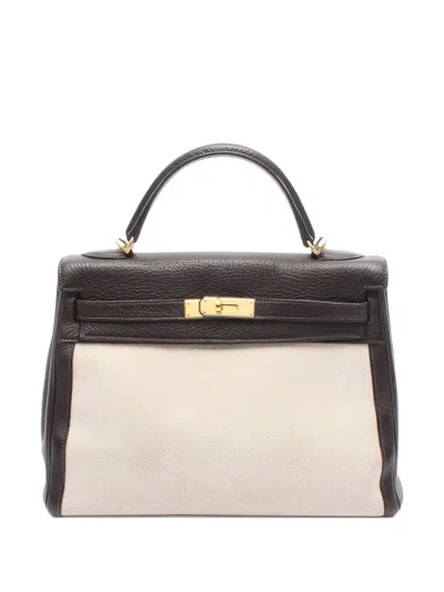 Pre-owned Hermes 2007 Kelly32 Tote Bag In Brown