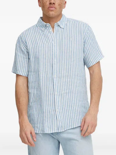 Les Deux Striped-pattern Shirt In Blue