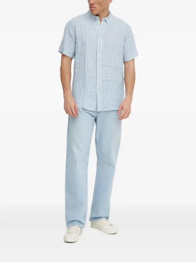 Les Deux Striped-pattern Shirt In Blue