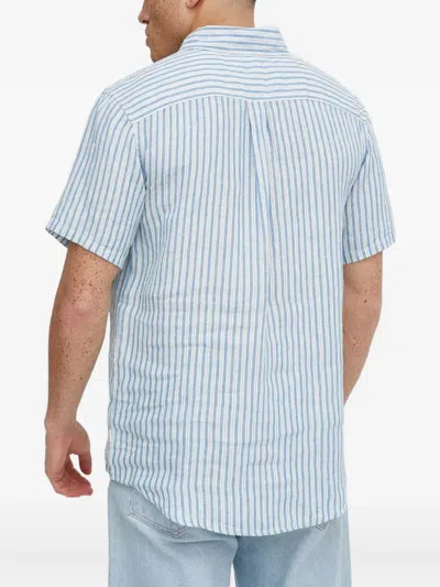 Les Deux Striped-pattern Shirt In Blue