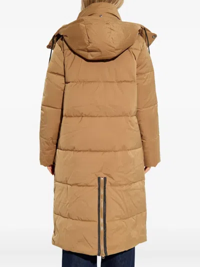 Rethinkit Studios Hooded Padded Coat In Brown