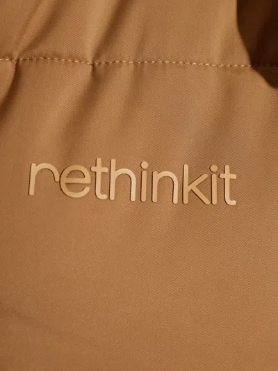 Rethinkit Studios Hooded Padded Coat In Brown