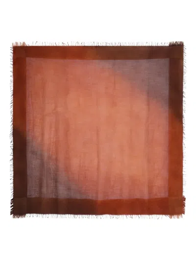 Faliero Sarti Fringed Scarf In Brown