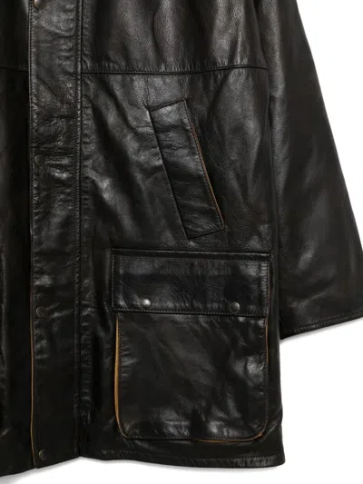 Duran Lantink Corduroy-collar Jacket In Brown