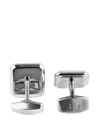 Tateossian Embossed Square Cufflinks In Metallic