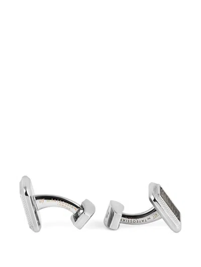 Tateossian Embossed Square Cufflinks In Metallic