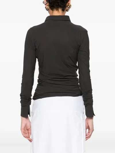 Ottolinger Gathered-detail Shirt In Gray