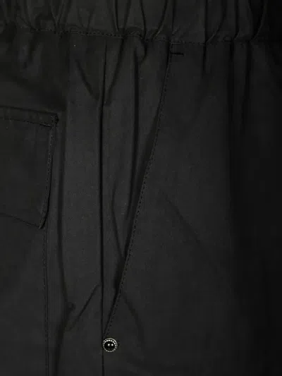 White Sand Tasca Fatigue Buckle Trousers In Black