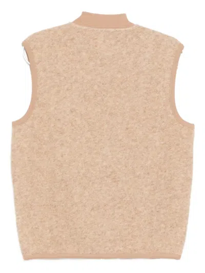 Universal Works Zipped Gilet In Neutral