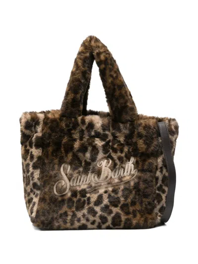 Mc2 Saint Barth Borsa Colette In Ecopelliccia Animalier Marrone In Multi