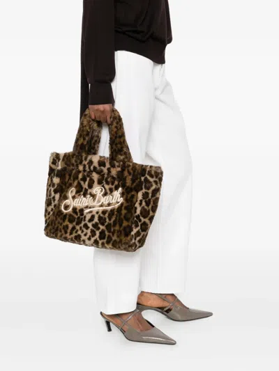 Mc2 Saint Barth Borsa Colette In Ecopelliccia Animalier Marrone In Multi