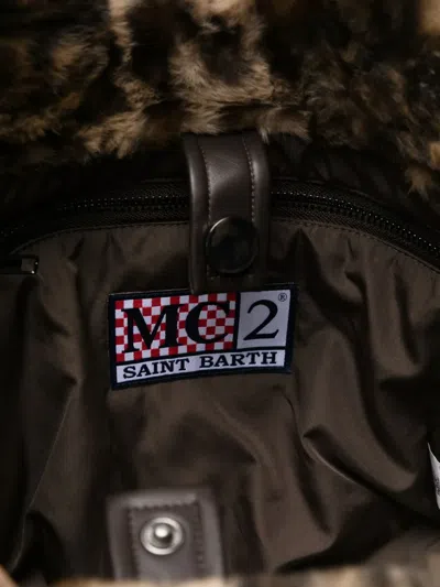 Mc2 Saint Barth Borsa Colette In Ecopelliccia Animalier Marrone In Multi