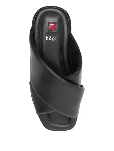 Hogl Cathryn Crossover-strap Sandals In Black