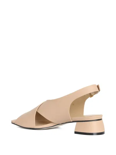 Sarah Chofakian 25mm Baunilha Latte Criss-cross Sandals In Neutral