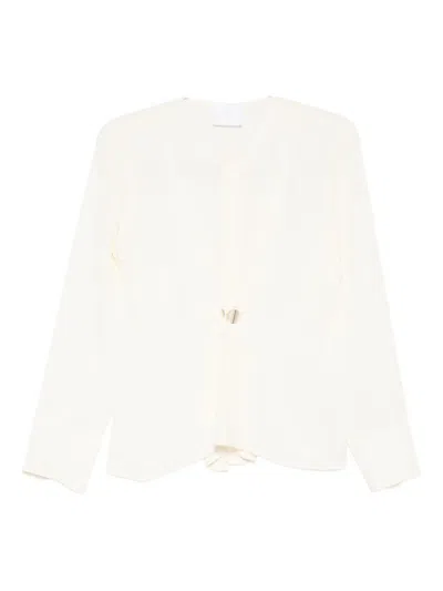 Su Gathered Blouse In White