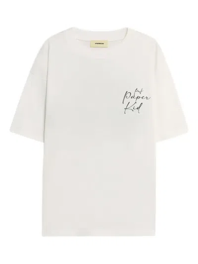 A Paper Kid Logo T-shirt In White