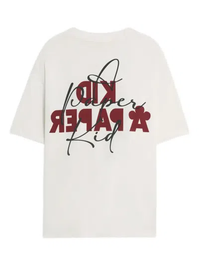 A Paper Kid Logo T-shirt In White