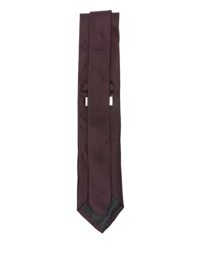 Lanvin Silk Tie In Brown
