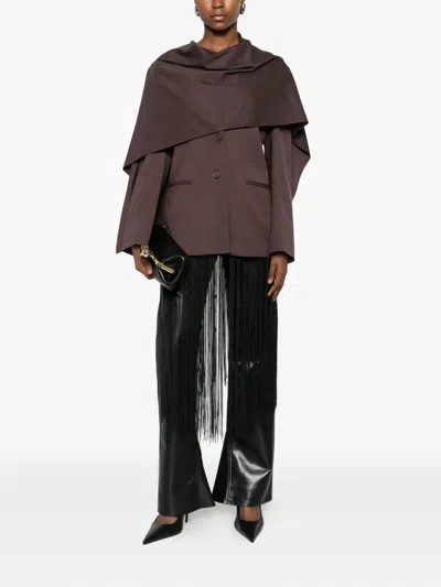 Isabelle Blanche Layered Blazer In Brown