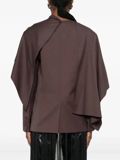 Isabelle Blanche Layered Blazer In Brown