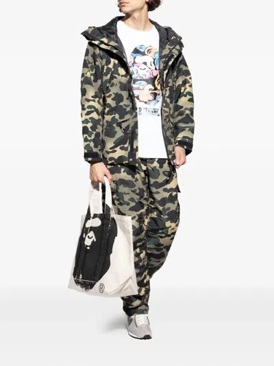 A Bathing Ape Camouflage-pattern Cargo-pocket Trousers In Multi