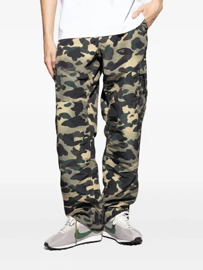 A Bathing Ape Camouflage-pattern Cargo-pocket Trousers In Multi