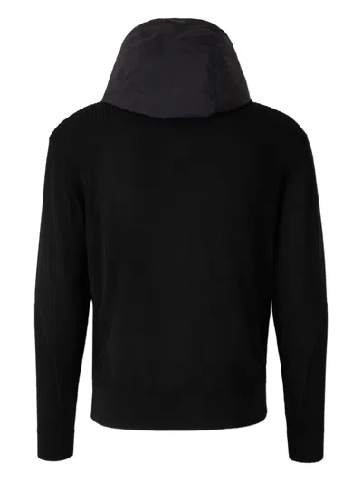 Laminar Ribbed Hooded Knit Knitwear In Black