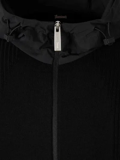 Laminar Ribbed Hooded Knit Knitwear In Black