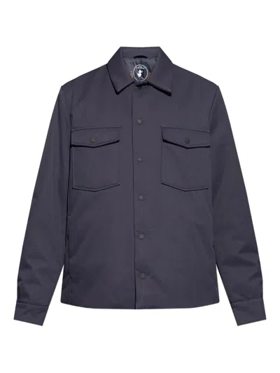 Save The Duck Button-up Overshirt In Blue