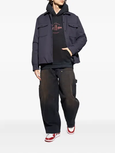 Save The Duck Button-up Overshirt In Blue