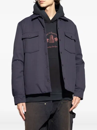 Save The Duck Button-up Overshirt In Blue