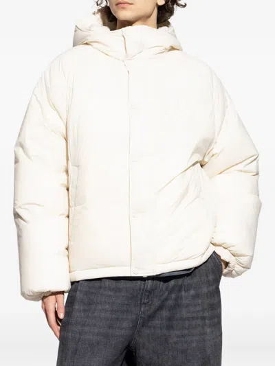 Amiri Hooded Logo Jacket In White