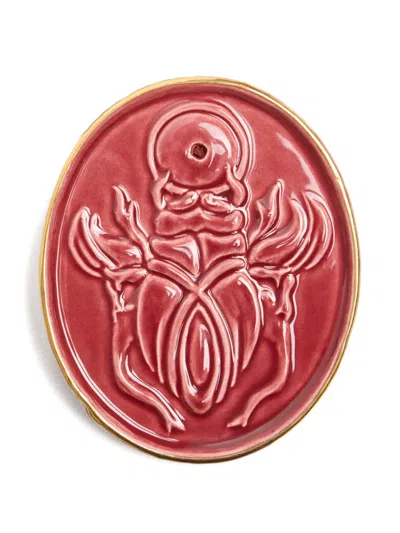 La Doublej X Beto Val Fantastic Creatures Embossed Oval Incense Holder In Pink