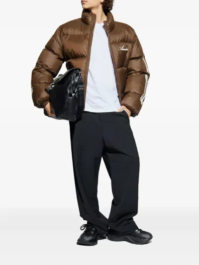 Amiri Bone-detail Jacket In Brown