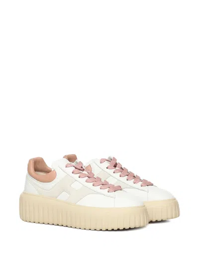 Hogan H-stripes Sneakers In White