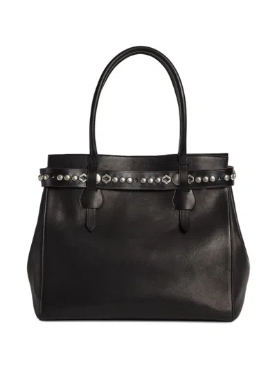 Dsquared2 Leather Tote Bag In Black