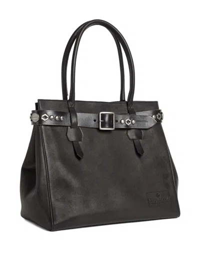 Dsquared2 Leather Tote Bag In Black