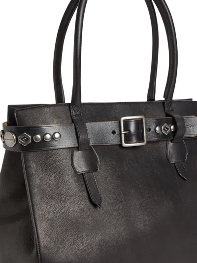 Dsquared2 Leather Tote Bag In Black