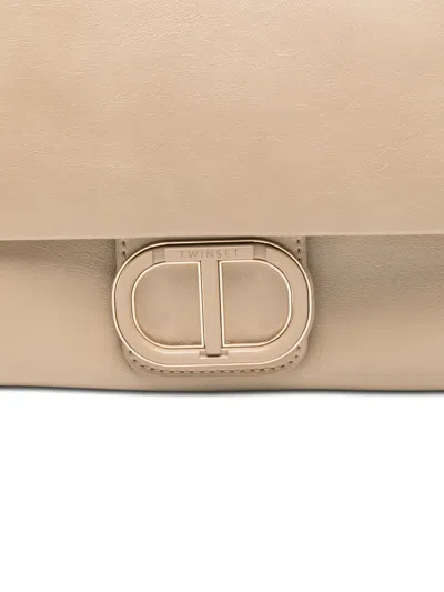 Twinset Structured Neutral Twin-set Handbag In Neutral