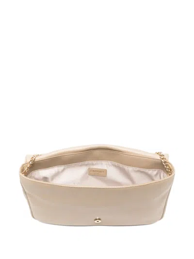 Twinset Structured Neutral Twin-set Handbag In Neutral