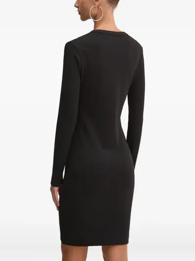 Hugo Boss Logo- Embroidery Dress In Black