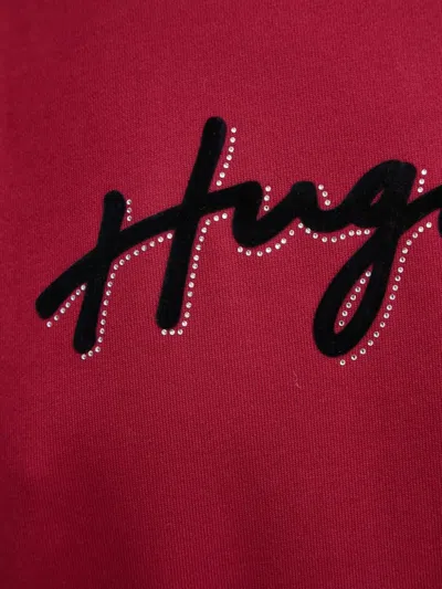 Hugo Boss Logo-embellished Sweatshirt In Red