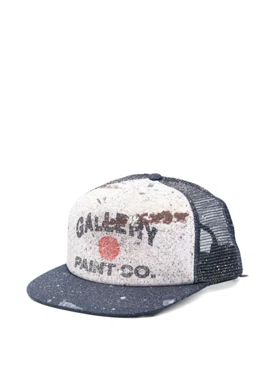 Gallery Dept. Alex Paint-splattered Logo-print Canvas And Mesh Trucker Cap In Multi
