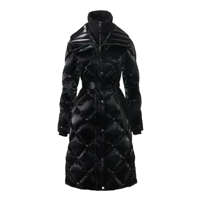 Mackage Belted Puffer Coat In Black