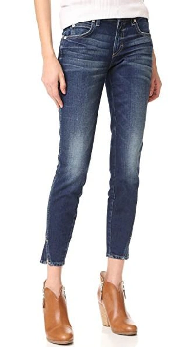 Shop Amo Twist Skinny Ankle Jeans In True Blue
