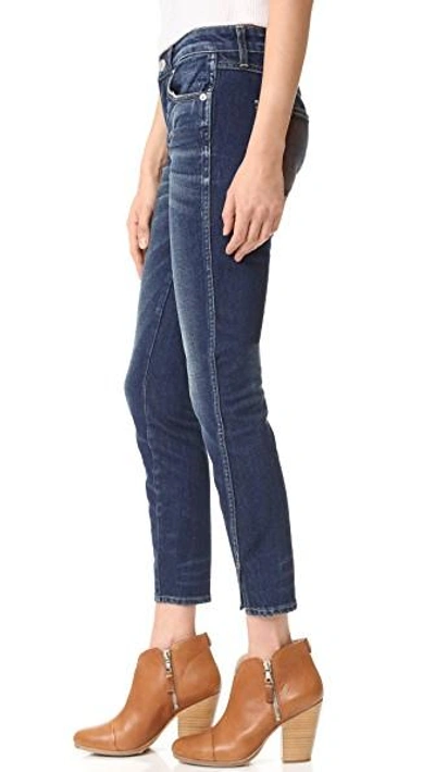 Shop Amo Twist Skinny Ankle Jeans In True Blue